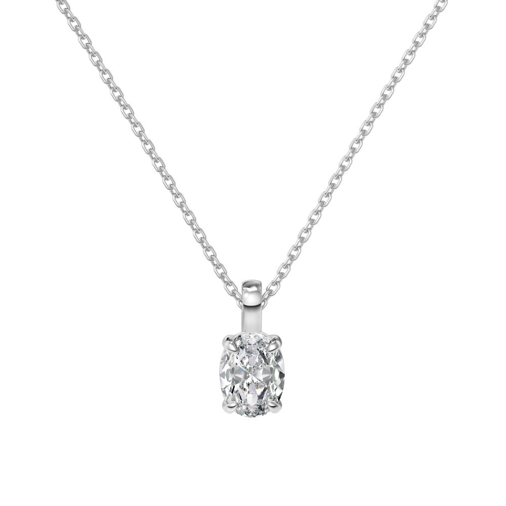 S925 sterling silver, single zircon dianty necklace