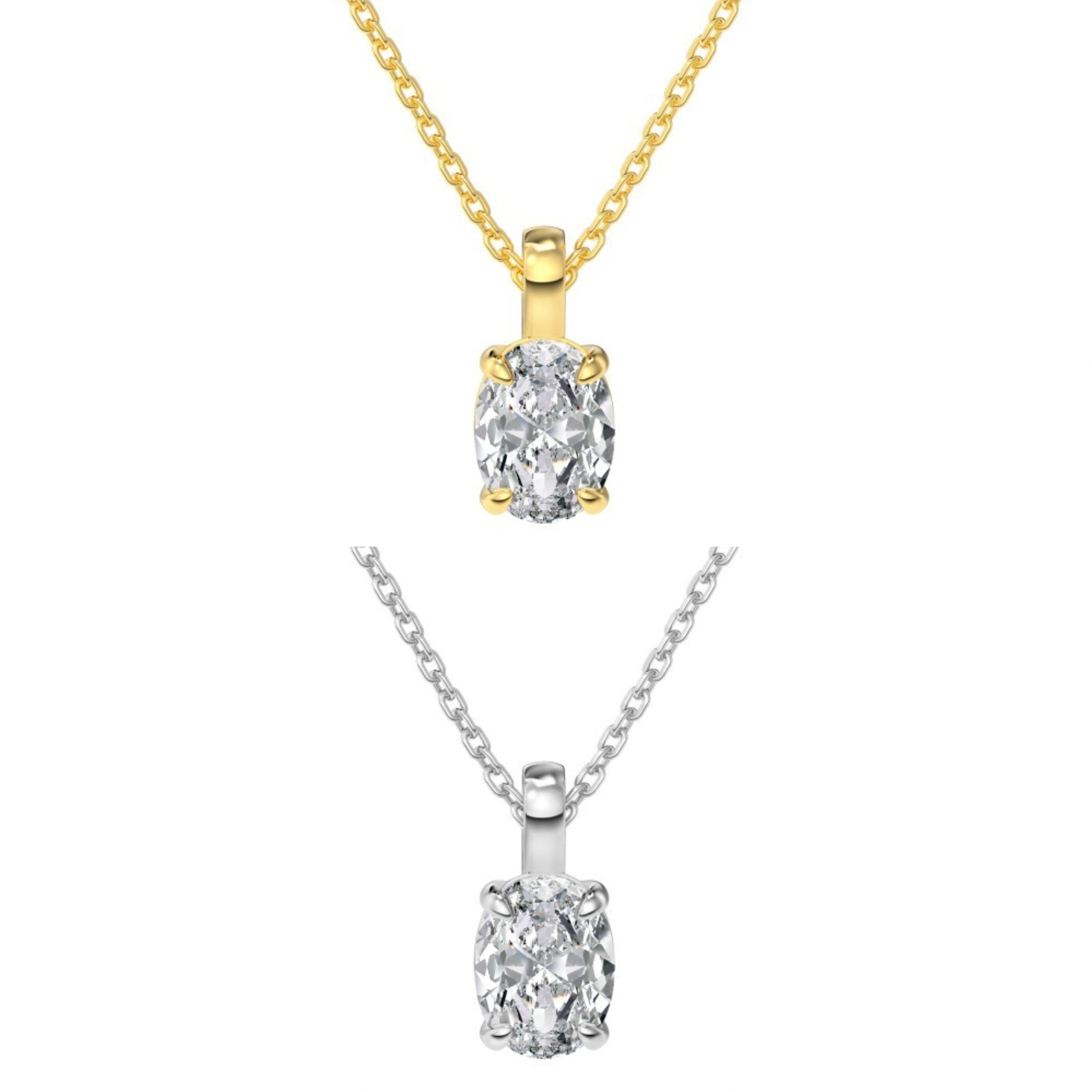 S925 sterling silver, single zircon dianty necklace